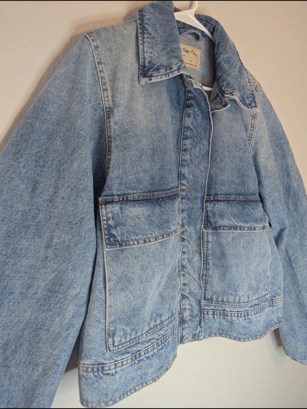 Free People Suzy Oversized Denim Jacket - Size S - Picture 6 of 11
